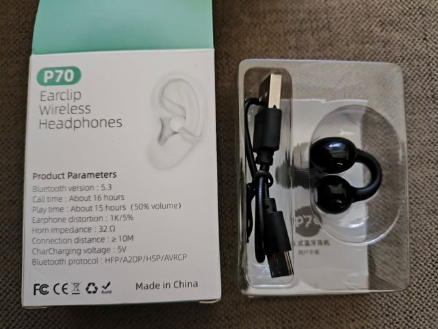 Auricular inalámbrico Earclip P70