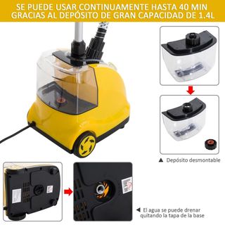 Plancha de vapor vertical. Centro de planchado