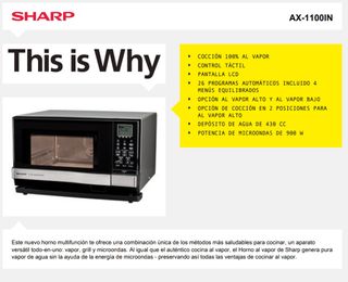 microondas grill vapor sharp