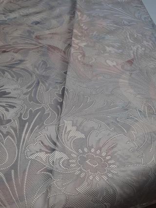 Cortinas brocado/estampa media pieza