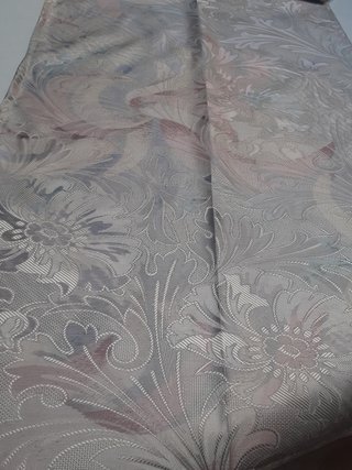 Cortinas brocado/estampa media pieza