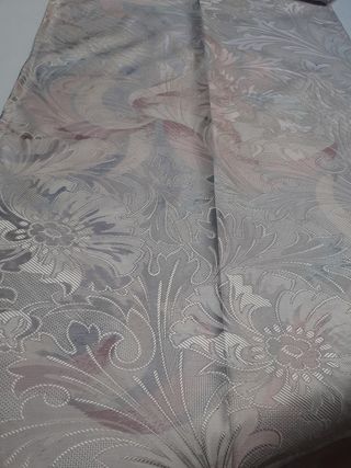 Cortinas brocado/estampa media pieza