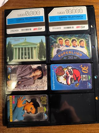 Tarjetas telefónicas. 