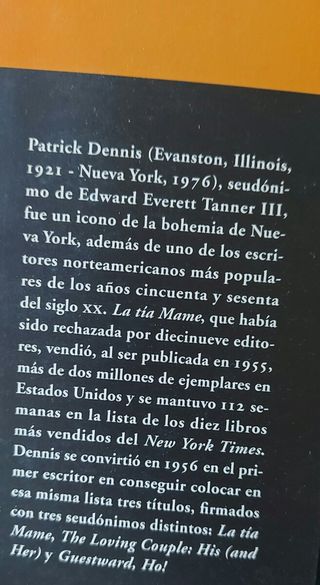 la tía Mame . Patrick Dennis