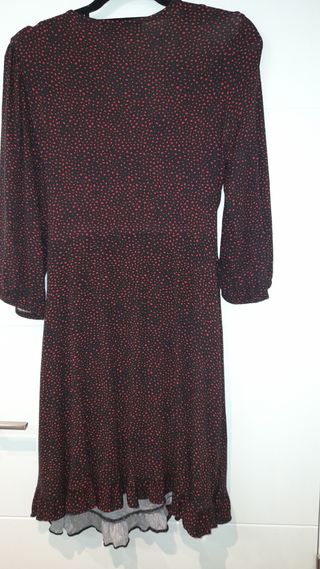 Vestido pareo rojo negro 