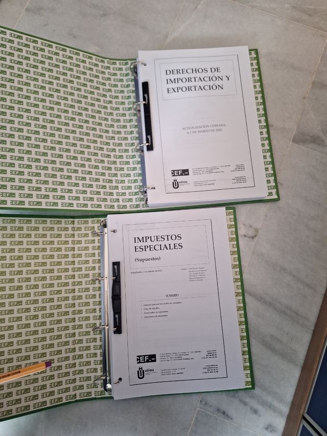 Impostos Especiais, Alfândega, Manual de Tesouraria