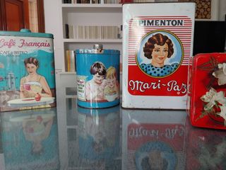 Lote de 5 cajas de chapa vintage