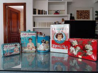 Lote de 5 cajas de chapa vintage