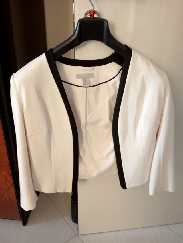 Giacca /blazer panna sfiancato