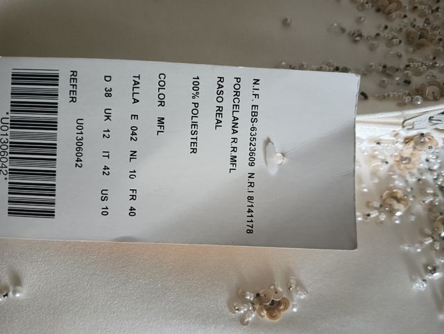 Vestido de novia talla 42 sin estrenar