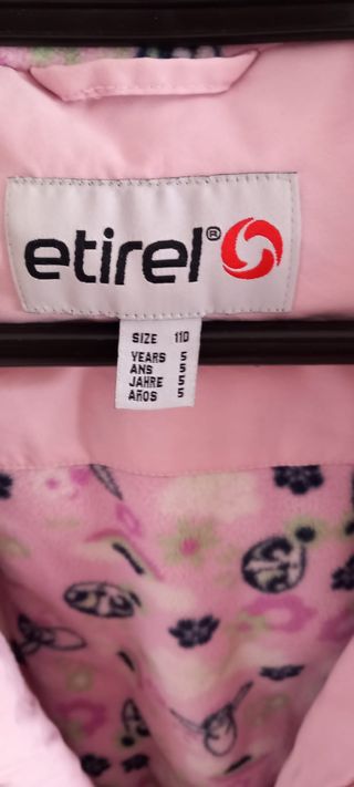 Mono esquiar, nieve niña talla 5