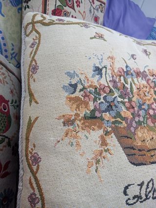 Cojines vintage con relleno y cremallera