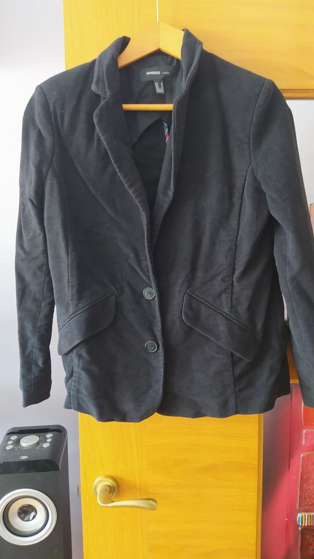 Chaqueta ante negra Mango M