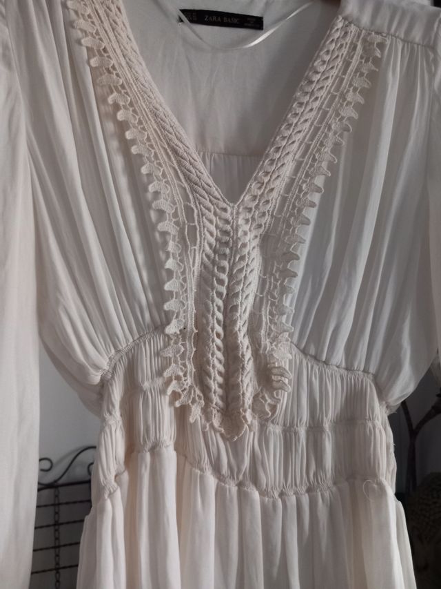 Camisa blanco roto Zara