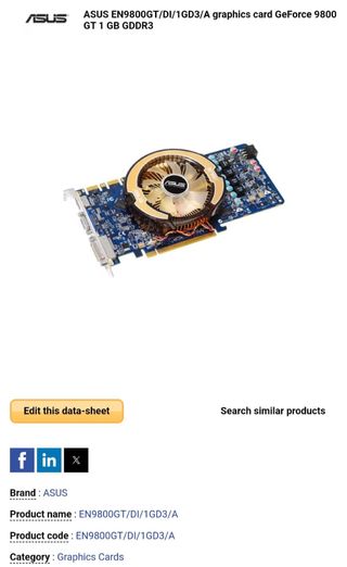 Tarjeta grafica ASUS 9800GT