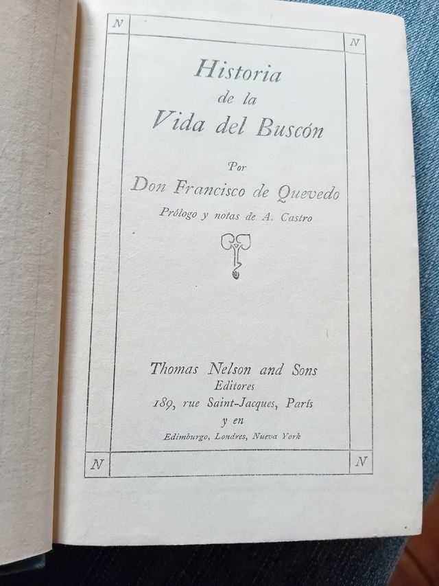 Vita di Buscón Francisco Quevedo 1917