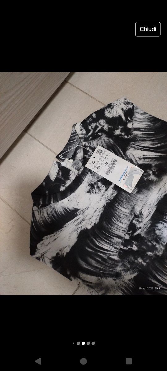 Top zara con etichetta elegante