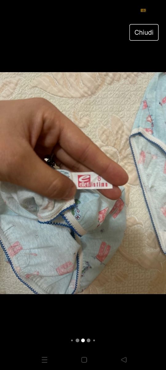 Slip bimba rimanenza di negozio