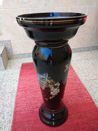 Vaso decoração preto altura 51 cms l/24