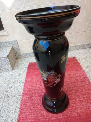 Vaso decoração preto altura 51 cms l/24