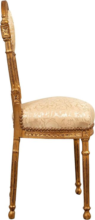 Sedia Stile Luigi XVI Dorata e Imbottita | Consegn