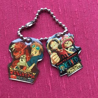 SELLADO LLAVERO DOBLE ONE PIECE Y DIGIMON TAMERS