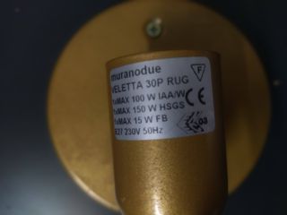 Applique da parete in vetro di Murano