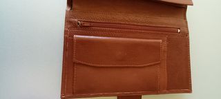 Portafoglio donna artigianale 20 x 13 vera pelle