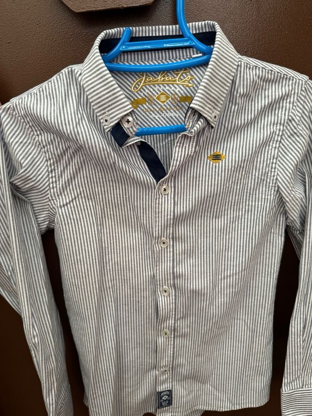 Camisa de rayas niño azul y blanco 10 años