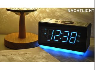 14) Radio Despertador con Altavoz Bluetooth