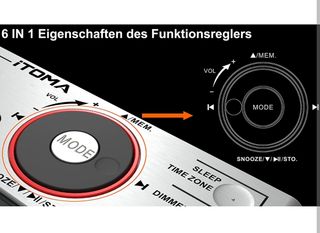 14) Radio Despertador con Altavoz Bluetooth