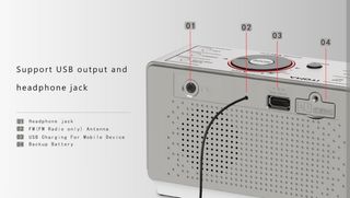 14) Radio Despertador con Altavoz Bluetooth