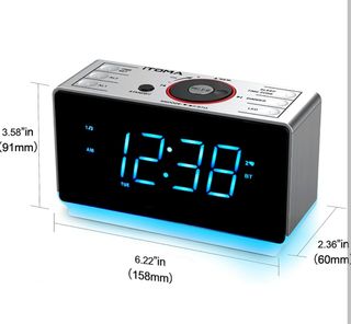 14) Radio Despertador con Altavoz Bluetooth