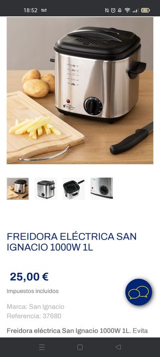 Se vende freidora San Ignacio 1 litro