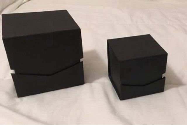 Conjunto de 2 cajitas de cartón duro