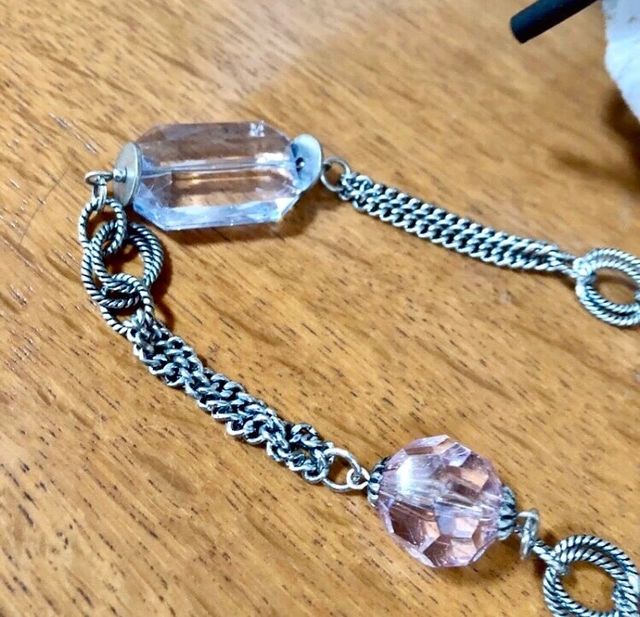 Collar plata piedras -Nuevo-