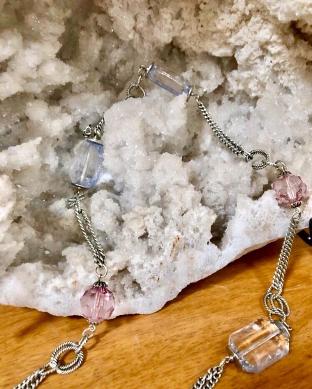 Collar plata piedras -Nuevo-