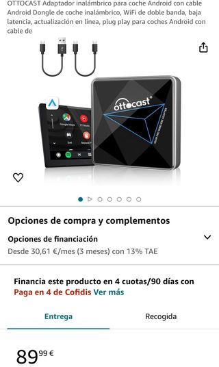 Adaptador inalámbrico para coche Android