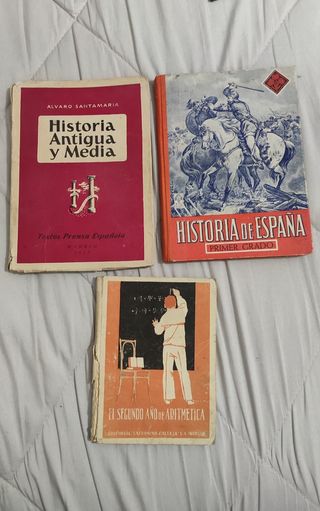 Lote de 3 libros escolares antiguos
