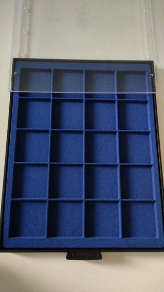 vassoio espositore per monete medaglie 20 caselle