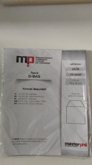 20 buste per divisionali monete Italia San Marino