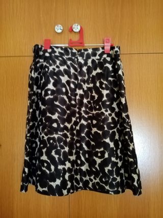 Falda motivos leopardo marrón