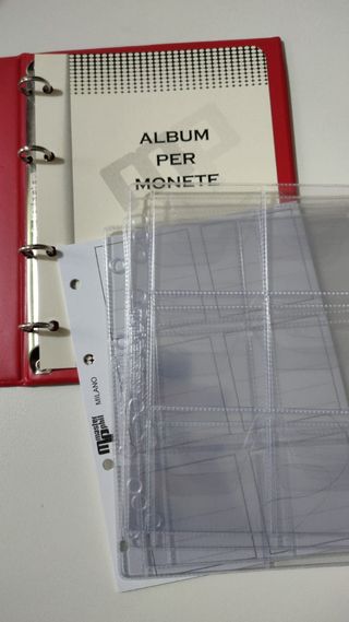 album  monete medio  con 5 fogli a 6 tashe