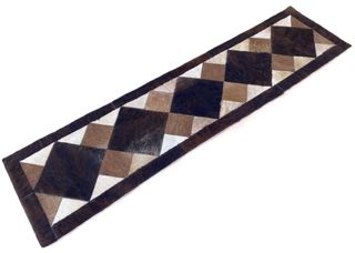 Alfombra camino mesa cuero piel vaca 40x130cm (23)