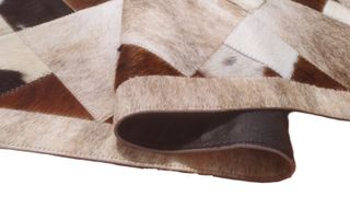 Alfombra camino mesa cuero piel vaca 40x130cm (24)