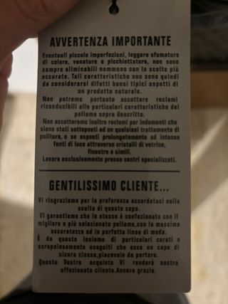 Giubbotto in pelle invernale