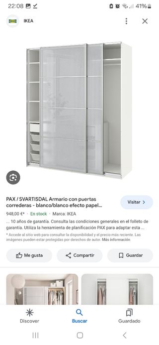 Puertas correderas armario
