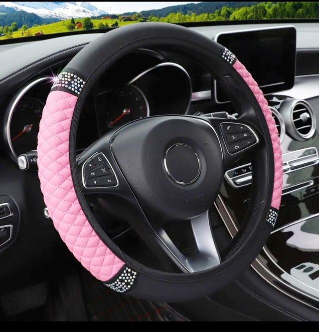 Coprivolante Auto 37-38cm colore Rosa