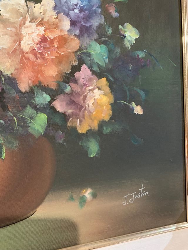 Cuadro al óleo de J. Justin