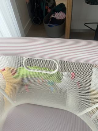 Corralito bebe plegable rosa